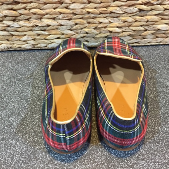 J. Crew Plaid Flats in Red, Green, and Blue - Picture 8 of 13